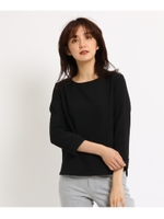 [L]【洗える】バックジップブラウス/ブラック(019)