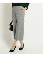 [S]ワイドグレンチェックパンツ/ブラック(219)