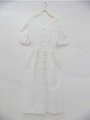 front button cottonlace one-piece/white