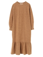 ・LHELBIE スリフレア切替ロングワンピース/キャメル