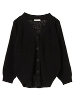 ・アゼ編みショートカーデ/ブラック