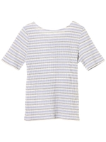 ・マルチボーダーテレコプルオーバー/ラベンダー