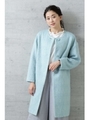 ｜sweet 11月号掲載｜ヘアリーシャギーコート/ペールブルー(110)