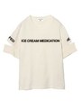“ICE CREAM MEDICATION” OPEN SLEEVE TOP/WHITE