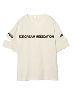 “ICE CREAM MEDICATION” OPEN SLEEVE TOP/WHITE