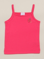 「ベビー」天竺イチゴ刺繍キャミソール/ピンク