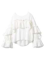 【10th】ダブルガーゼフリルプルオーバー/OWHT