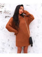 【ANAP】BACKデザインニットチュニック/キャメル(017)