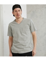【AZUL BY MOUSSY】USコットン天竺半袖VネックT/T.GRY