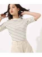 【AZUL BY MOUSSY】コットンモダールテレコ　2Wayプルオーバー/柄WHT