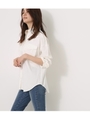 【AZUL BY MOUSSY】シンプルミリタリーシャツ/O/WHT
