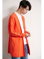 【AZUL BY MOUSSY】スラブWフェイスロングカーディ/RED