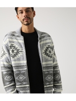 【AZUL BY MOUSSY】チマヨZIPカーディ/柄GRY