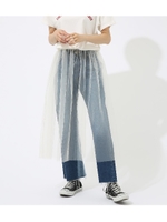 【AZUL BY MOUSSY】チュールギャザーフレアスカート/WHT