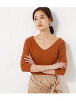 【AZUL BY MOUSSY】ミラノリブ2way knit プルオーバー/CAM