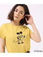 【AZUL BY MOUSSY】モノクロ OLD MICKEY TEE/YEL