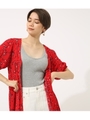 【AZUL BY MOUSSY】花柄楊柳シフォンガウン/柄RED