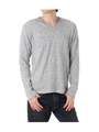 【AZUL BY MOUSSY】粗杢天竺Vネック長袖プルオーバー/T.GRY