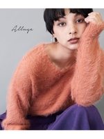 【Alluge】フェザーヤーンニット/オレンジ(011)