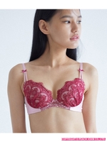 【A〜Gカップ展開、上下で3960円+税のお手頃プライス】ＰＪ　ＤＡＹＳレーシィベールズブラ/ラズベリー