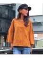 【CHILLE】【chille anap】フェイクスウェード刺繍トップス/ゴールド(030)