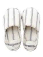 【GELATO PIQUE HOMME】スラブツイルストライプルームシューズ/GRY