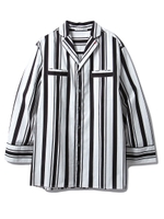 【Joel Robuchon & gelato pique】HOMMEストライプシャツ/BLK