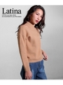【anap Latina】 モヘアタッチデザインオープンニットトップス/ベージュ(005)