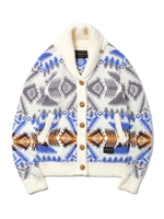 【PENDLETON】’パウダー’ジャガードショールカーディガン/OWHT