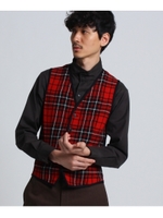 【PNJ】籠目コンビネーションベスト[ メンズ ニットベスト ]/ワインレッド(263)