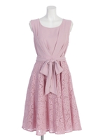 【Rew de Rew】バックスピンドール付ドレス（8R04-11043）/ネイビー