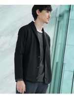 【WEB限定】ショールカーディガン[ メンズ ジャージジャケット 日本製 乾きやすい ]/ブラック(019)