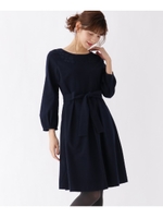 【WEB限定サイズ(LL)あり】ショルダーレースワンピース/ネイビー(093)