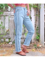 【anap mimpi】 サイドフリンジデニムパンツ/ブルー(019)