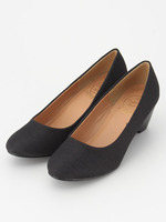 【Funny　show】プレーンツイードウエッジパンプス