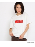 【限定アイテム】MARVEL/マーベル プリントTシャツ/オフホワイト×ロゴ(003)