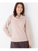 【洗える】オフショルラメニット/ライトベージュ(051)