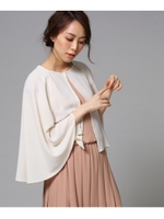 【洗える】サブレツイルケープカーディガン/ナチュラル(050)
