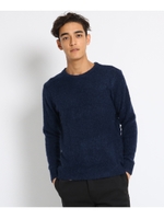 【洗える】ソフトシャギー　プルオーバー/ネイビー(093)