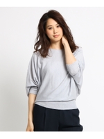 【洗える】ワイドドルマンニット/ライトグレー(011)