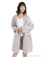 【鈴木優華さん着用】フェイクムートンファー切替コート/ハイ