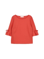 ◆大きいサイズ◆キャンディースリーブカットソー◆/コーラルレッド(100)