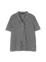 ◆大きいサイズ◆千鳥ボウタイブラウス/千鳥1(011)