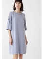 ≪WEB先行販売≫《Endy ROBE》メグフレア袖サックワンピース/SKY(110)