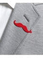 ひげモチーフピン/ワインレッド(063)