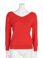 ゆるＶニット/オレンジ