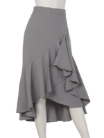 アシメフリルヘムJ/W SK/GRY