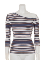 アシンメトリーリブニット/ミックス1