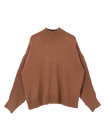 アンゴラ混オーバーサイズニット/ブラウン