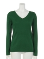 ウオッシャブルＶネックリブニットＰＯ/L/GRN